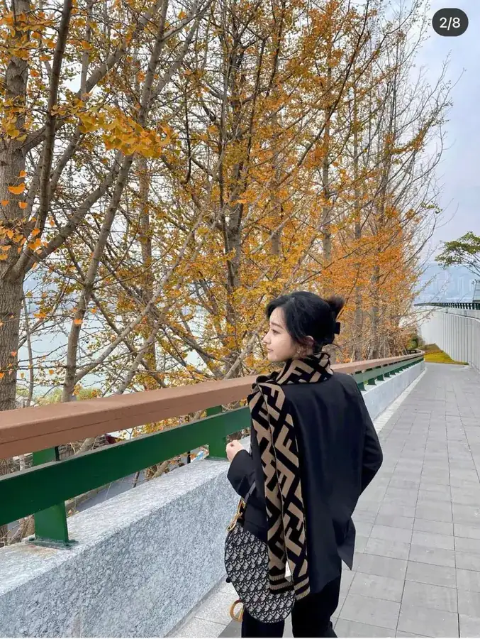 FF Classic Pattern Wool Blend Scarf