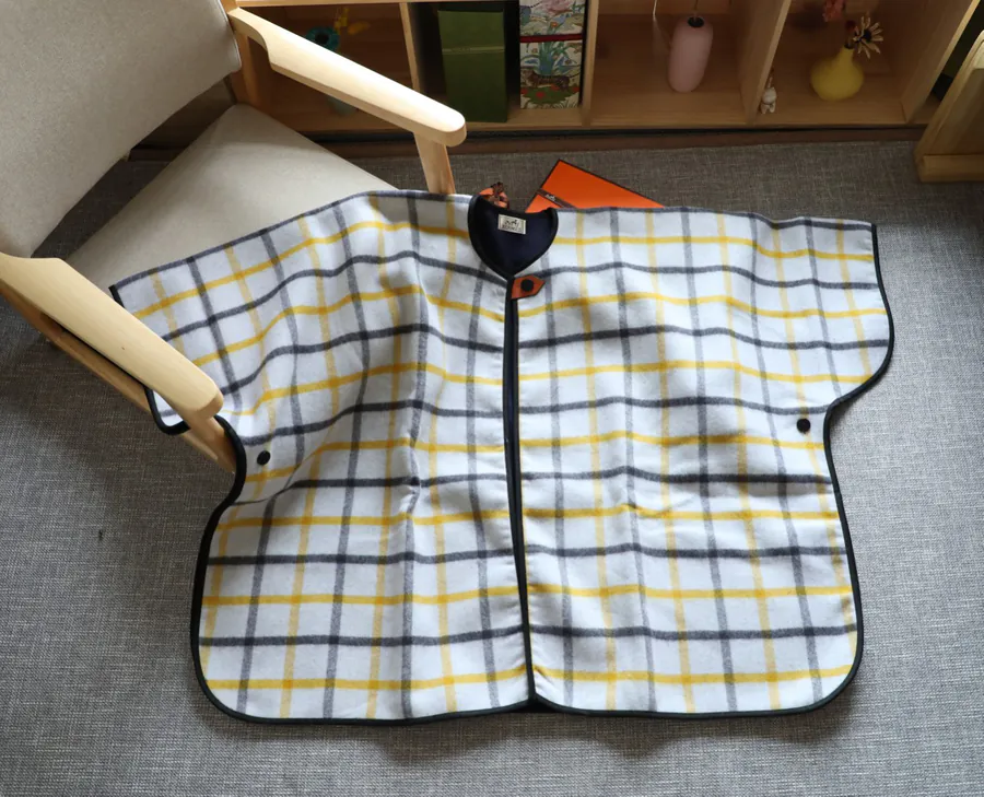 H Family Double Sided Wool Cape