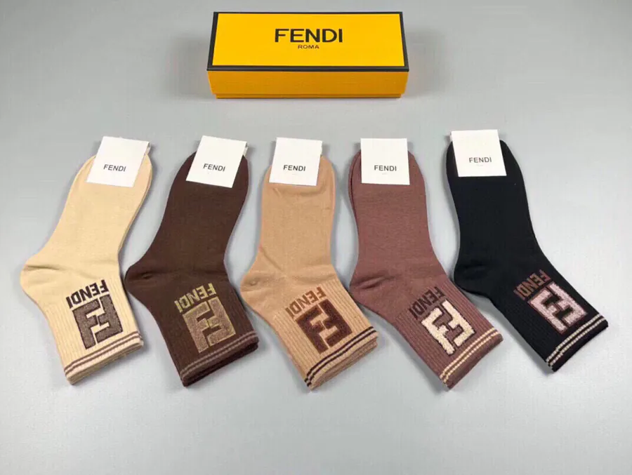 F Brand New Knee High Women's Socks with Double F Logo