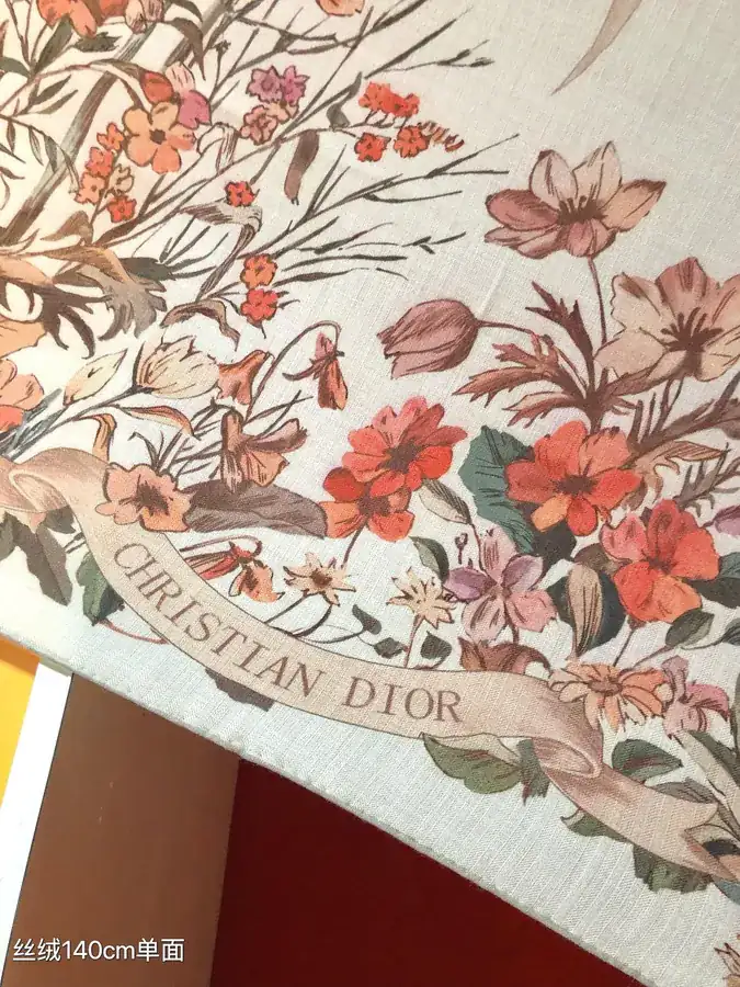 Original D Home 140cm Velvet Scarf with 4 Saisons Été Soleil Print