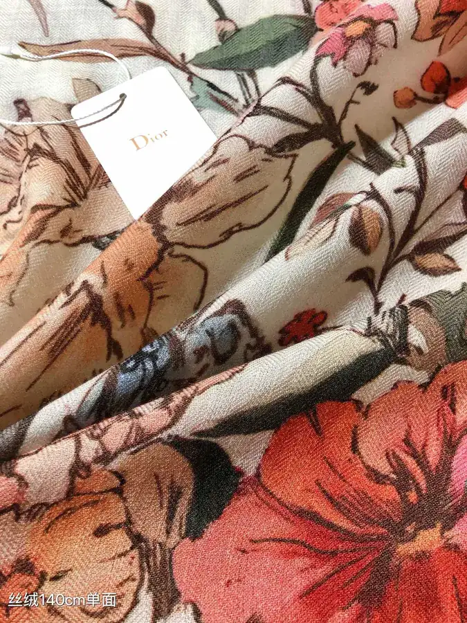 Original D Home 140cm Velvet Scarf with 4 Saisons Été Soleil Print