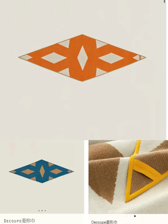 H House Unique Rhombus Cashmere Scarf