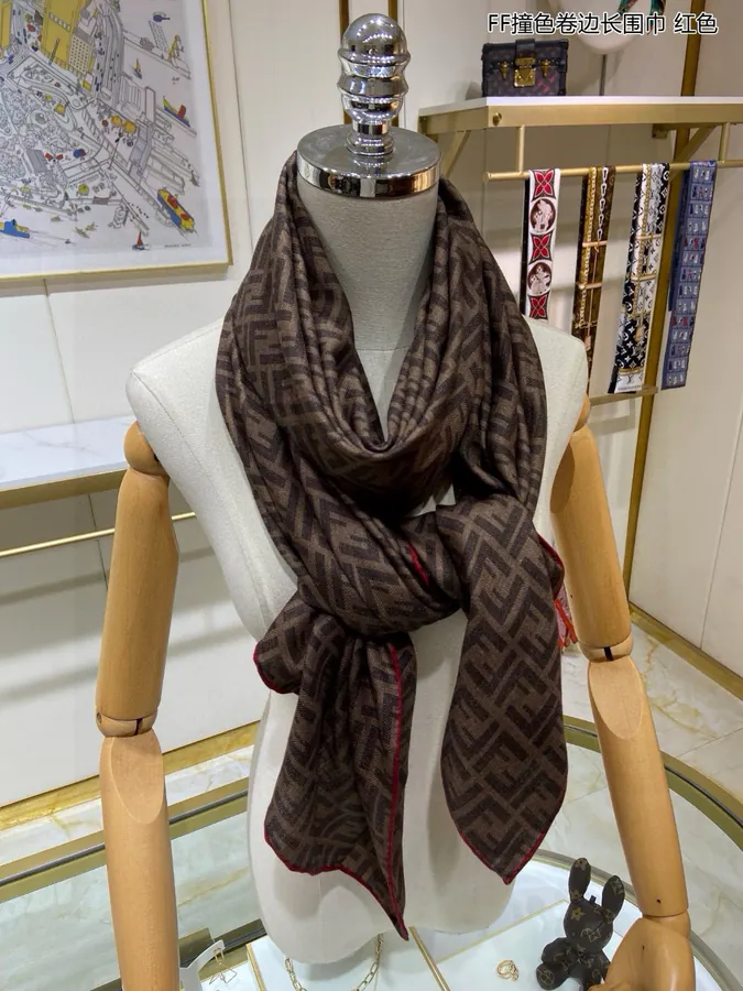 FF Color Block Frayed Scarf Ultimate Luxury