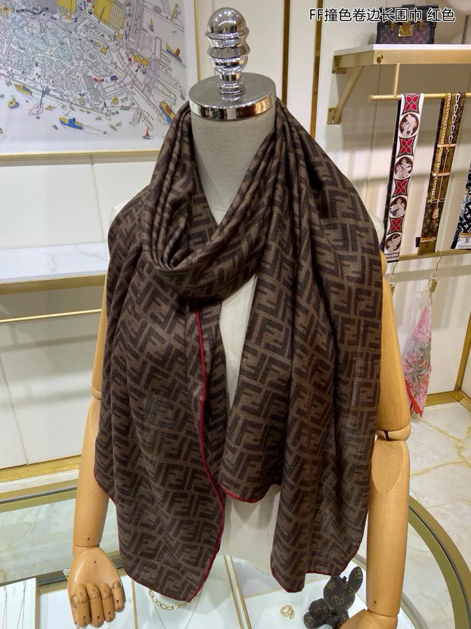FF Color Block Frayed Scarf Ultimate Luxury