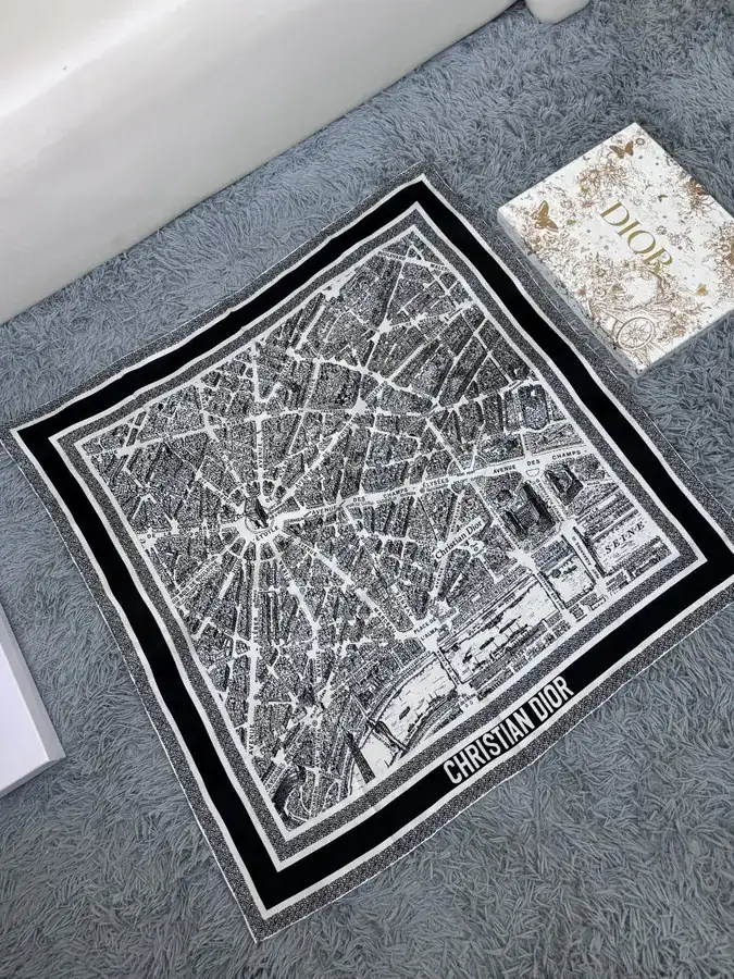 Paris Map Silk Scarf