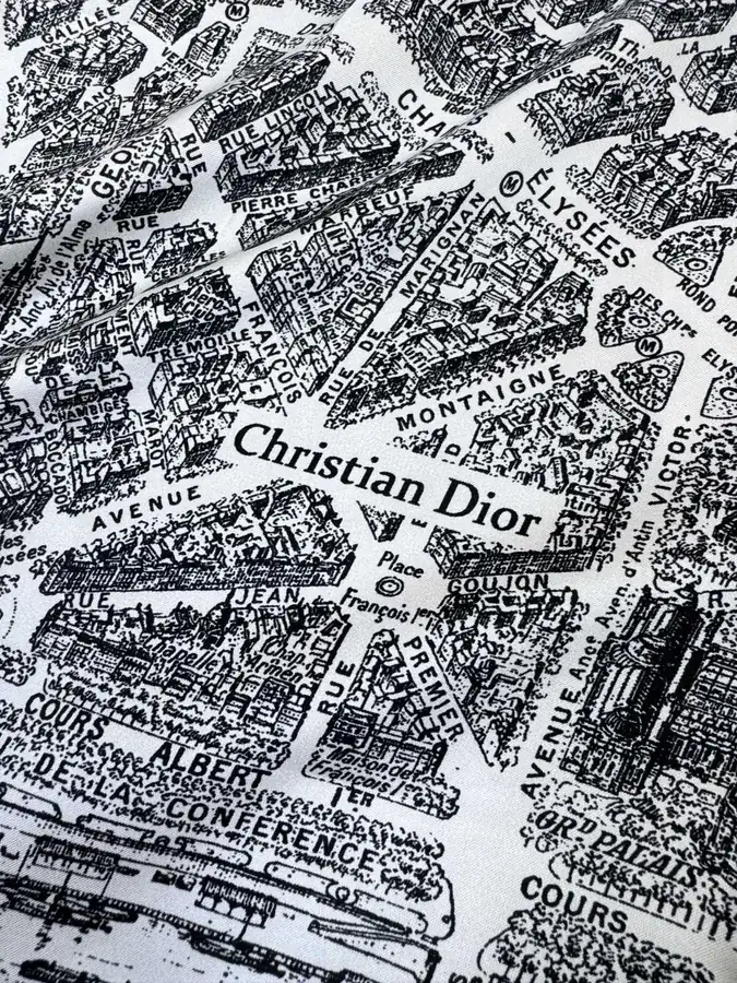 Paris Map Silk Scarf
