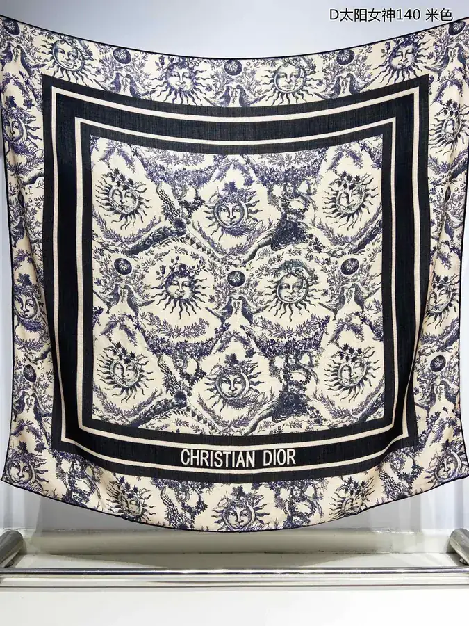 D Sun Goddess 140 Square Scarf Premium Quality