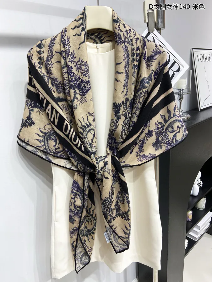 D Sun Goddess 140 Square Scarf Premium Quality