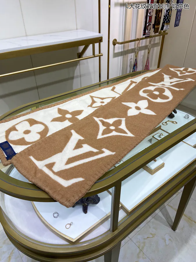 Luxury Monogram Print Double Sided Scarf
