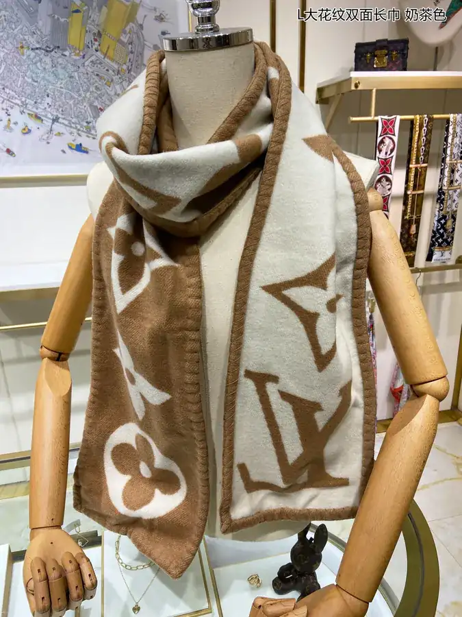 Luxury Monogram Print Double Sided Scarf