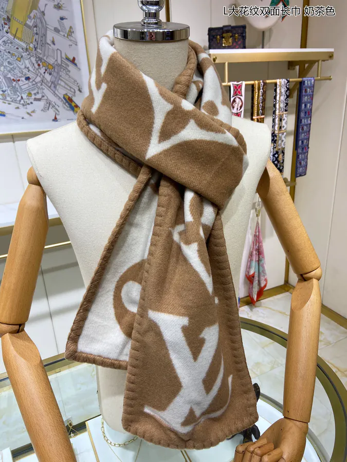 Luxury Monogram Print Double Sided Scarf