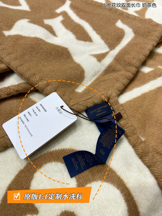 Luxury Monogram Print Double Sided Scarf