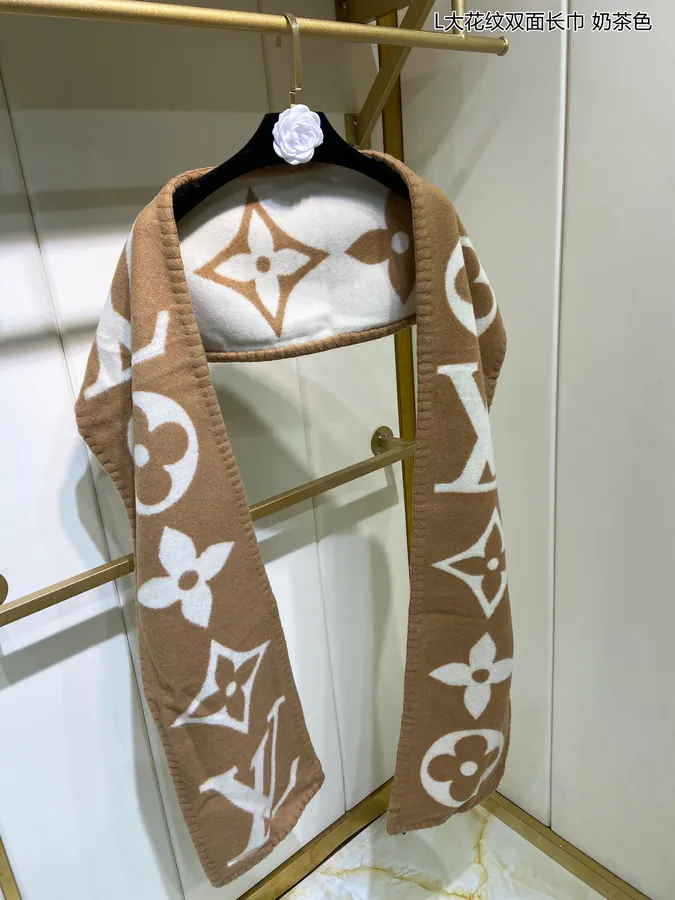 Luxury Monogram Print Double Sided Scarf