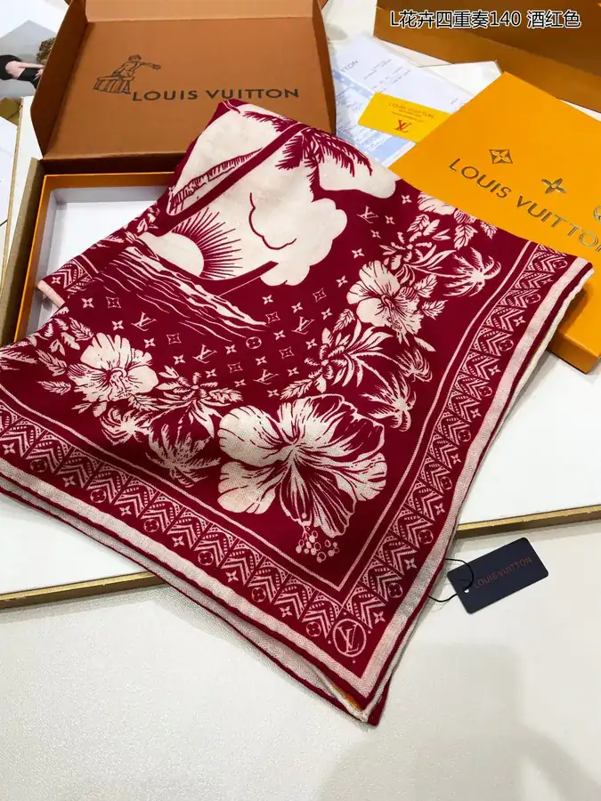 L Floral Symphony 140cm Square Scarf