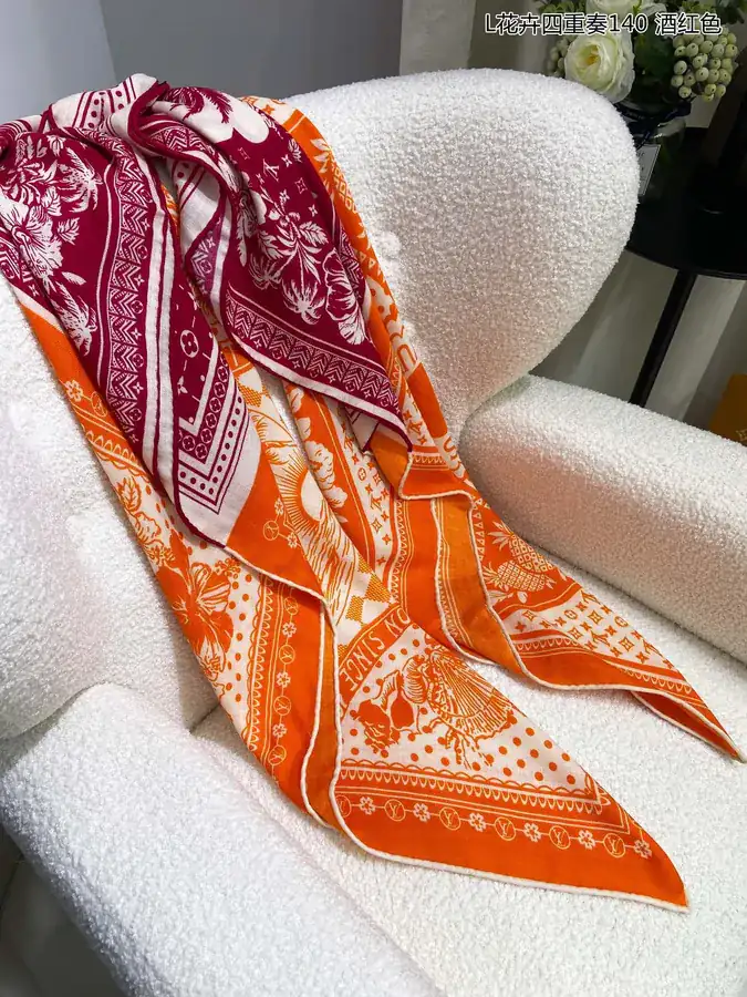 L Floral Symphony 140cm Square Scarf