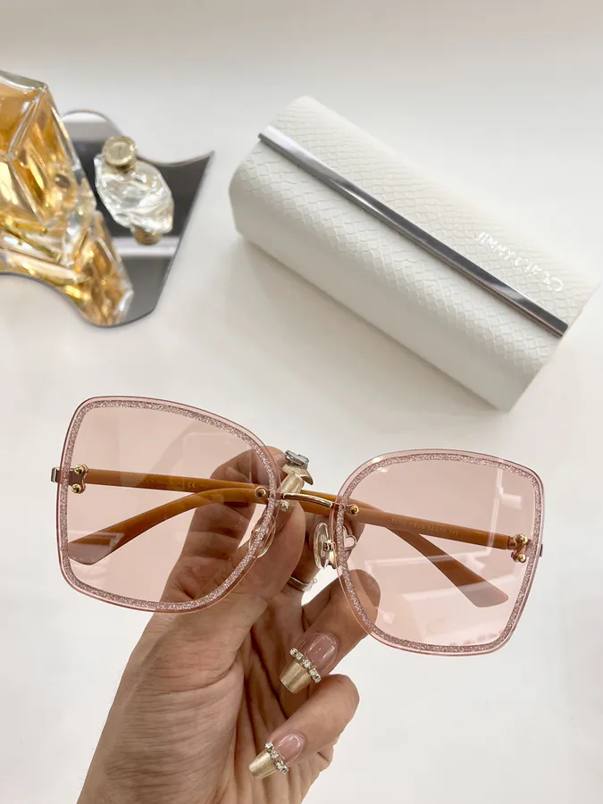 Jimmy Choo Letis with Glossy Glitter Trim