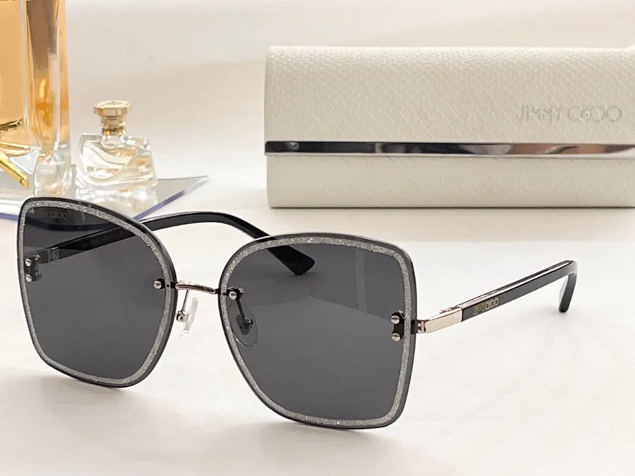Jimmy Choo Letis with Glossy Glitter Trim