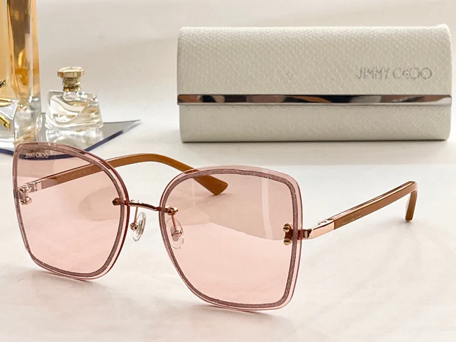 Jimmy Choo Letis with Glossy Glitter Trim