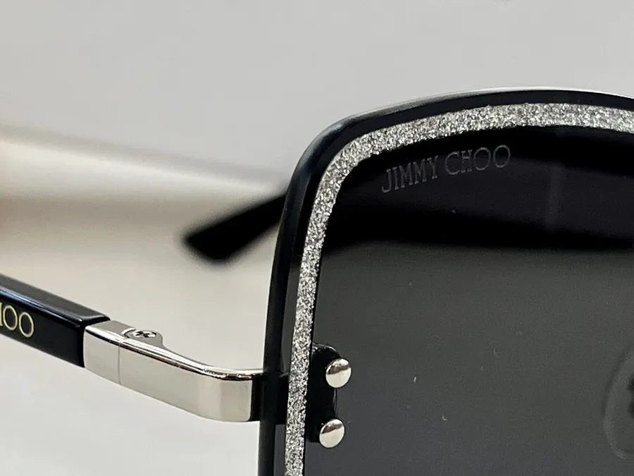Jimmy Choo Letis with Glossy Glitter Trim