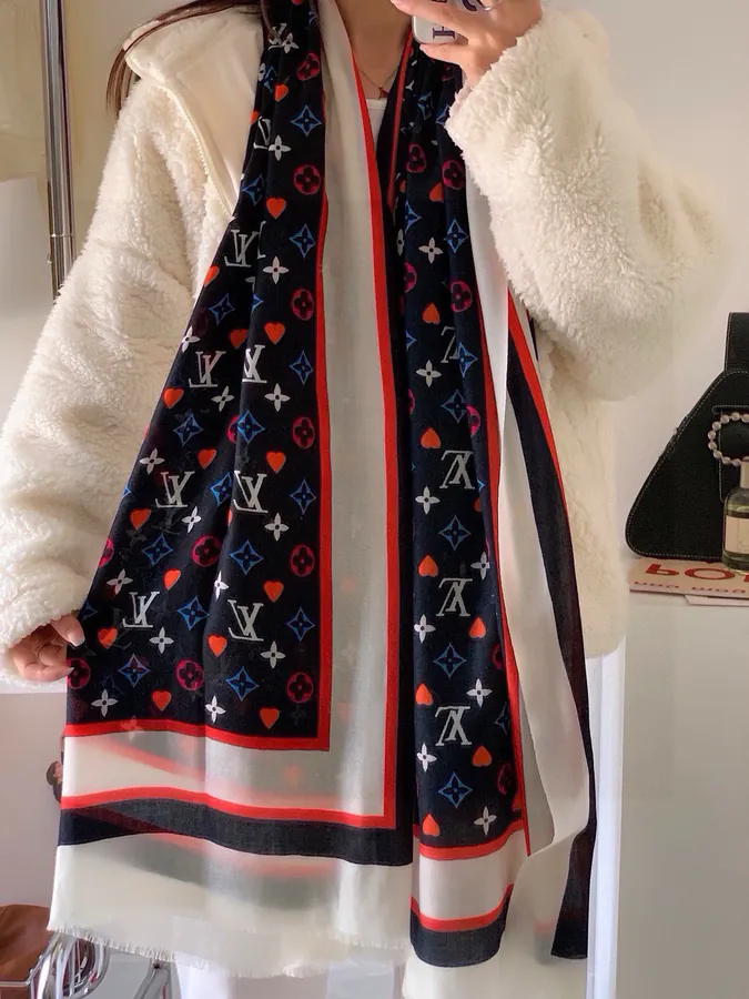 L Paper Pattern Scarf Luxury Scarf