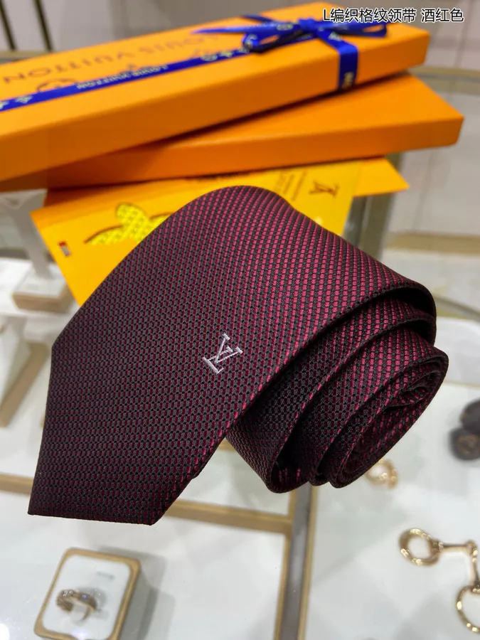 L Woven Pattern Tie Men's Tie Collection