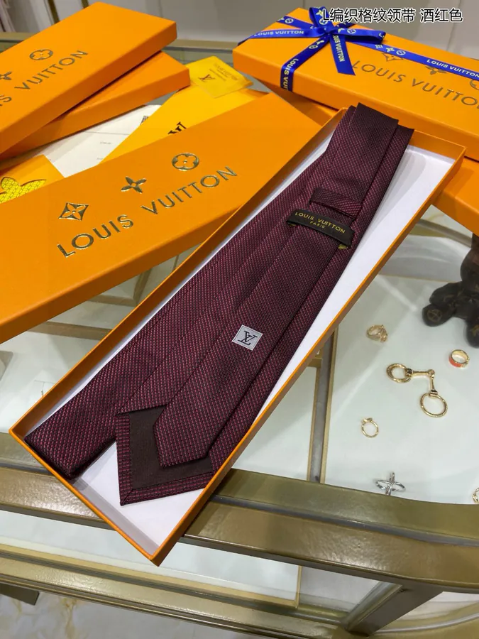 L Woven Pattern Tie Men's Tie Collection