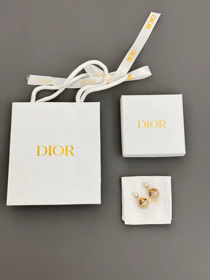 D*or Latest Drop Earrings with Colorful Enamel and Pearls