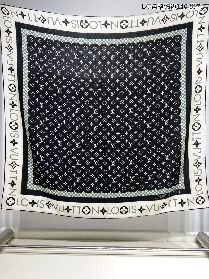 Premium Custom P180 Luxury Cashmere Scarf with Monogram Pattern