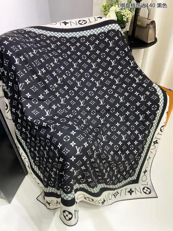 Premium Custom P180 Luxury Cashmere Scarf with Monogram Pattern