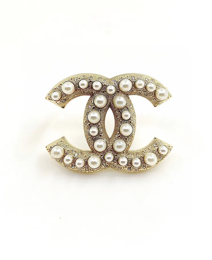 C House Pearl Brooch Vintage Style