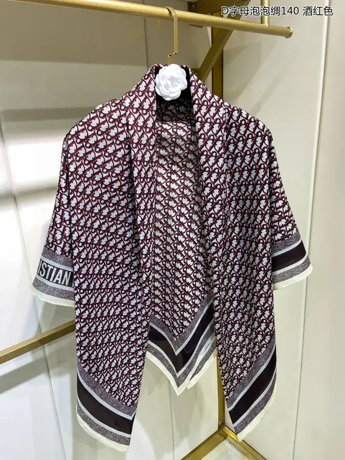 New D Brand Bubble Silk Scarf 140cm x 140cm
