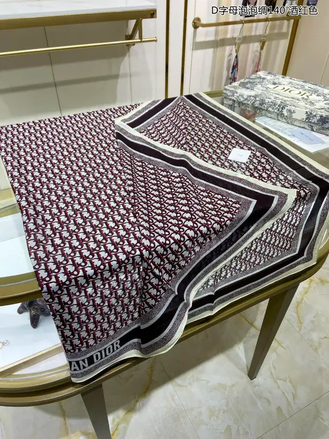 New D Brand Bubble Silk Scarf 140cm x 140cm