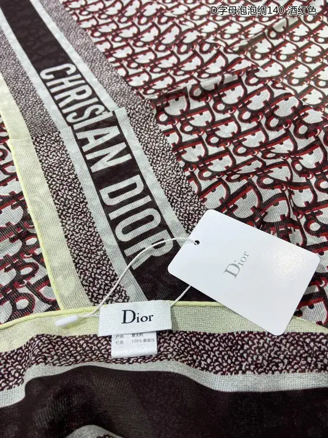 New D Brand Bubble Silk Scarf 140cm x 140cm