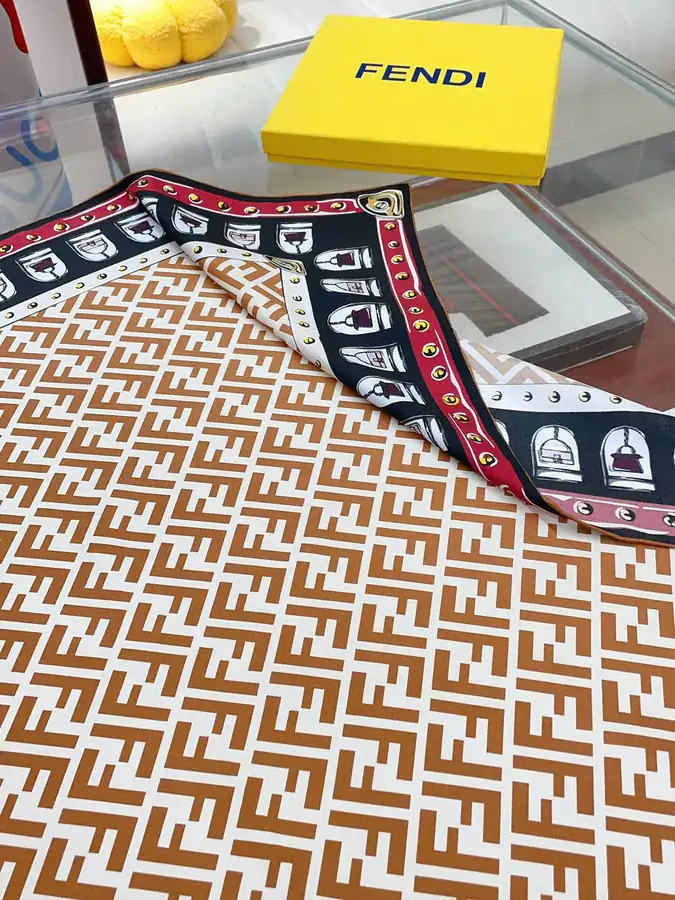 FF Logo Print Silk Scarf 90cm x 90cm