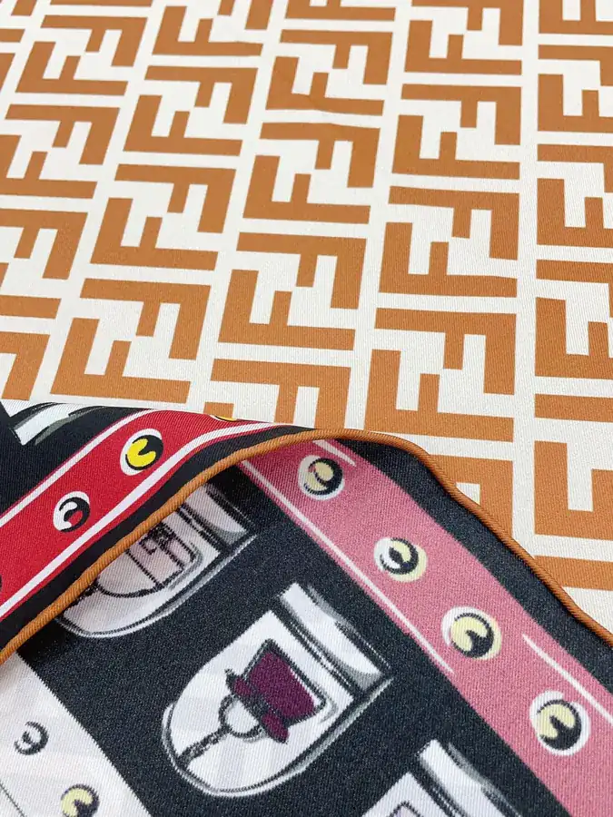 FF Logo Print Silk Scarf 90cm x 90cm
