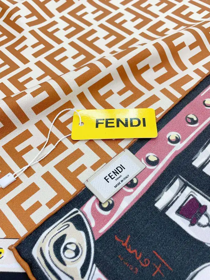 FF Logo Print Silk Scarf 90cm x 90cm