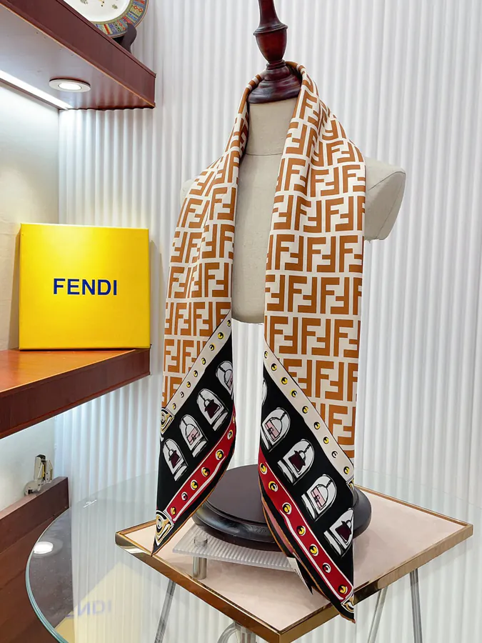 FF Logo Print Silk Scarf 90cm x 90cm