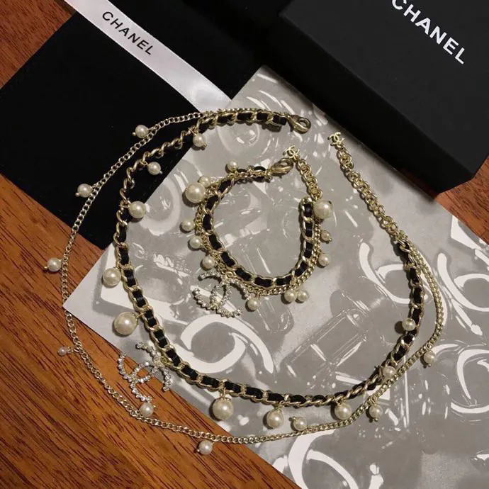 McGraw Black Leather Bracelet and Necklace Set
