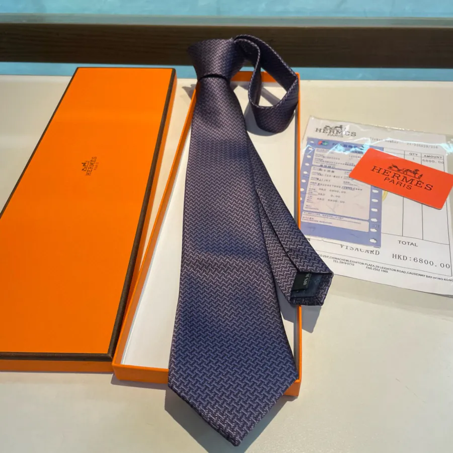 Geometric H Pattern Tie for Men