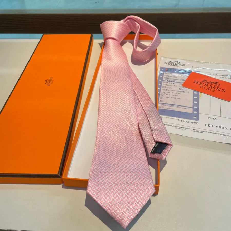 Geometric H Pattern Tie Men's New Collection