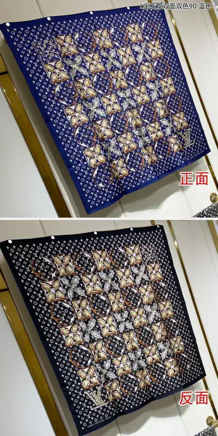 Precious Dragon Double Sided Double Color Silk Scarf