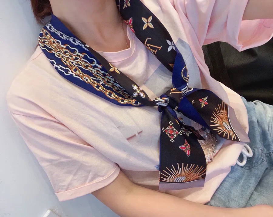 L Brand Double Silk Scarf Versatile and Elegant