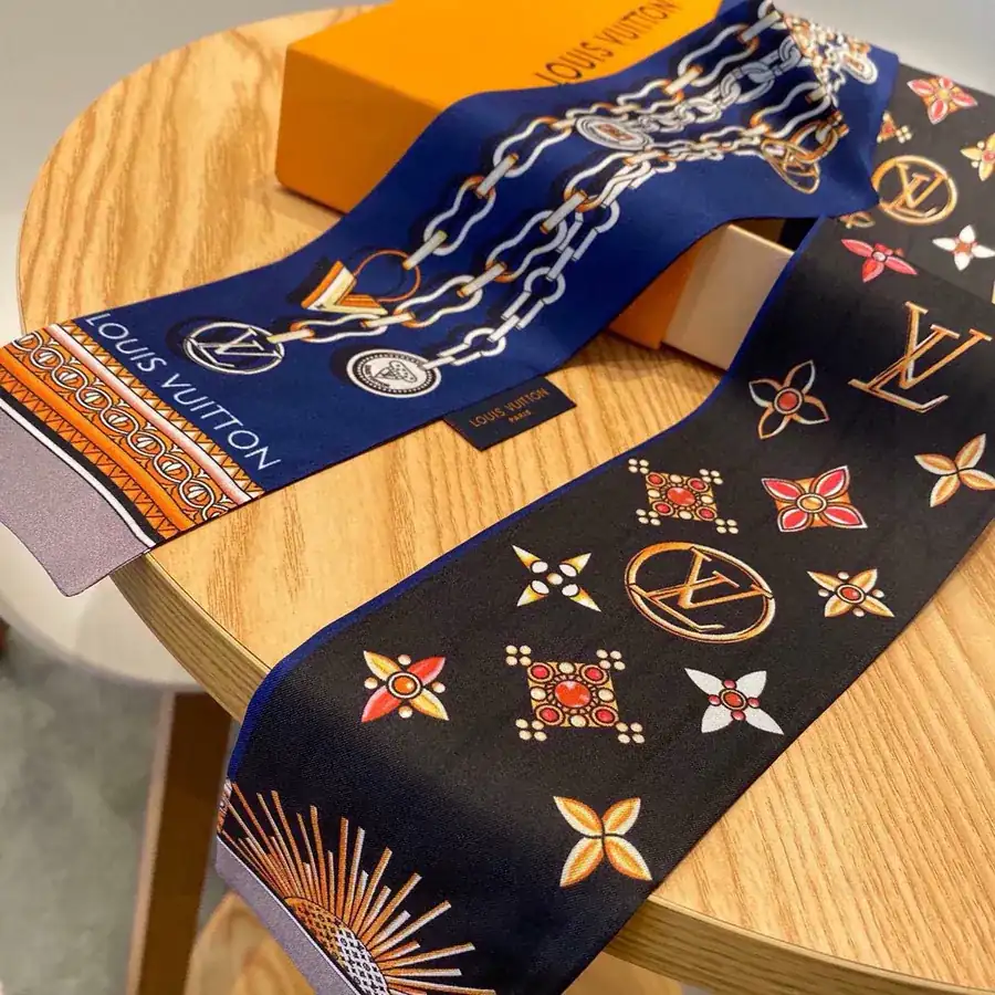 L Brand Double Silk Scarf Versatile and Elegant