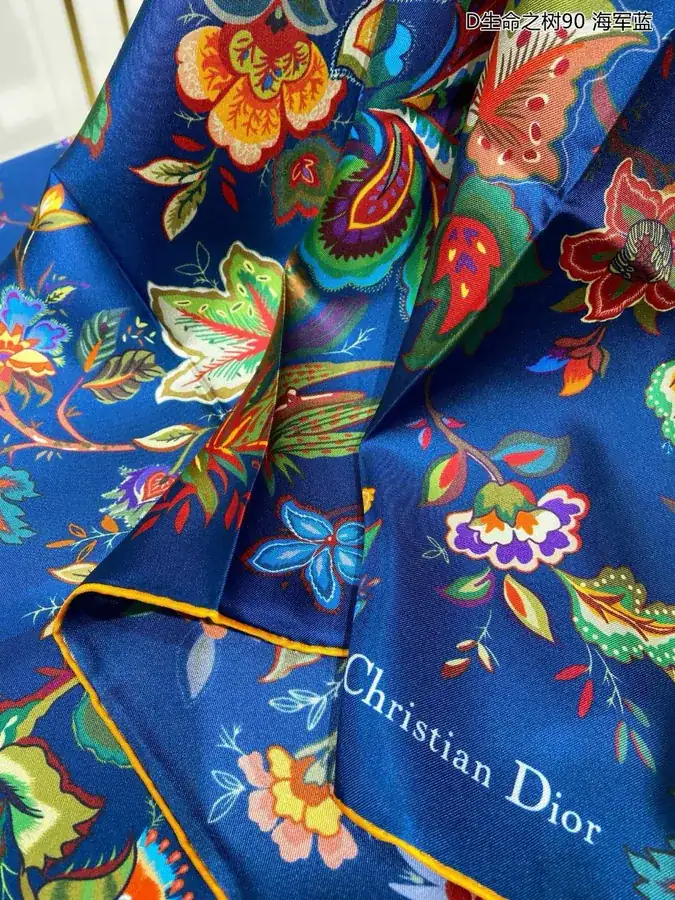 New D Life Tree 90 Silk Scarf Elegant and Refine