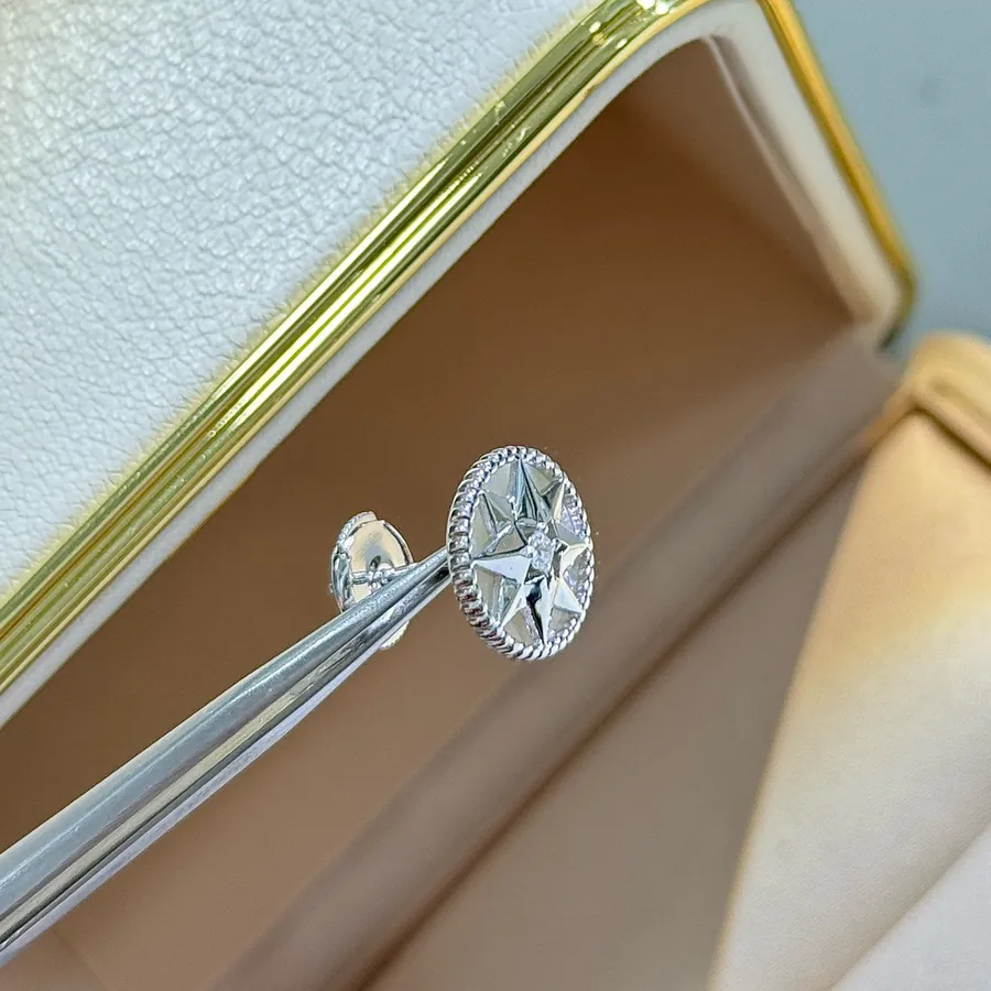 P75 A2672 D家 Eight Star Series Compass Stud Earrings