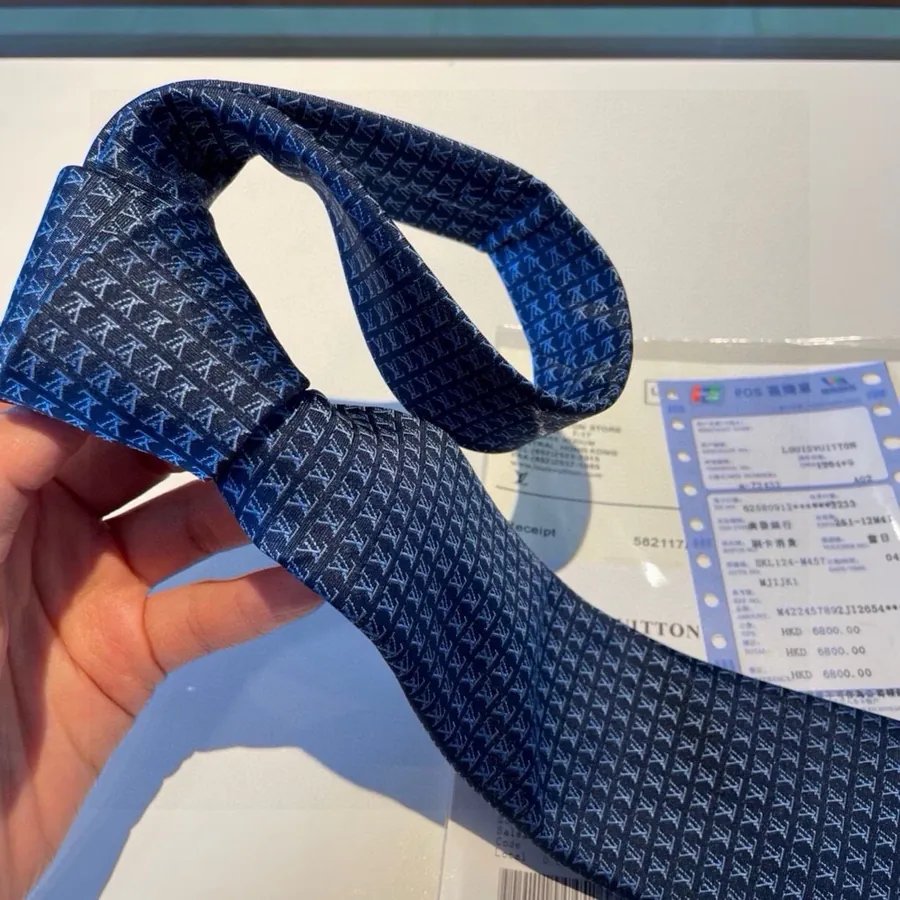 L Letter Tie Diamonds V Tie for Men