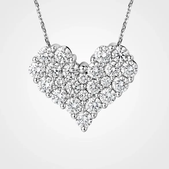 T Family Love Series Heart Pendant Necklace