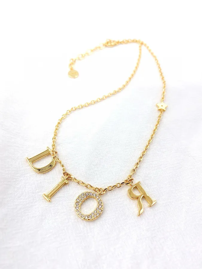 P55 D*or New Letter Necklace