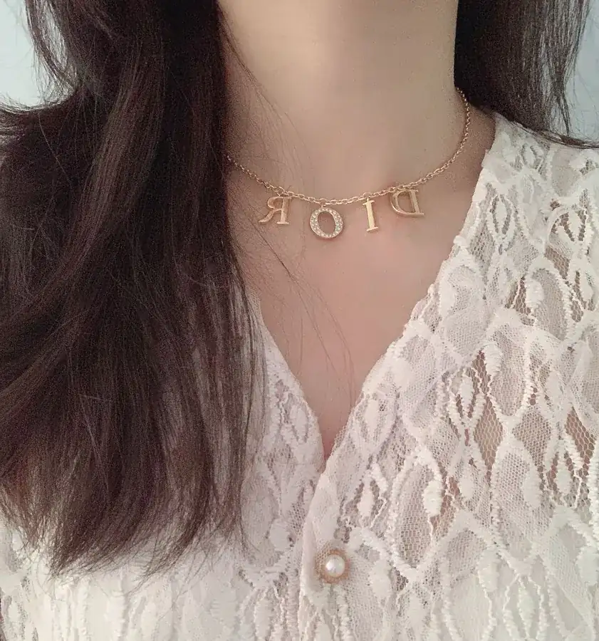 P55 D*or New Letter Necklace