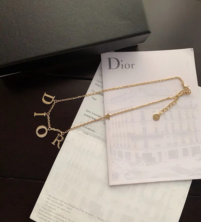 P55 D*or New Letter Necklace